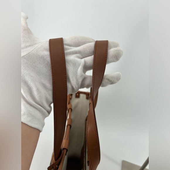 Saint Laurent YSL Panier Cutout Basket Tote Brown Cognac Caramel  $2990 - Picture 13 of 15